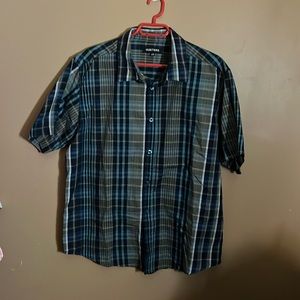 Checked button down dress shirt. B4